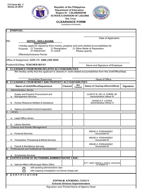 csc issuances|CSC Clearance Form .